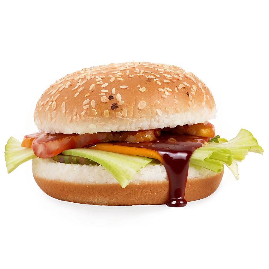 Hamburger With Bbq Sauce Png Hrh81 PNG Image