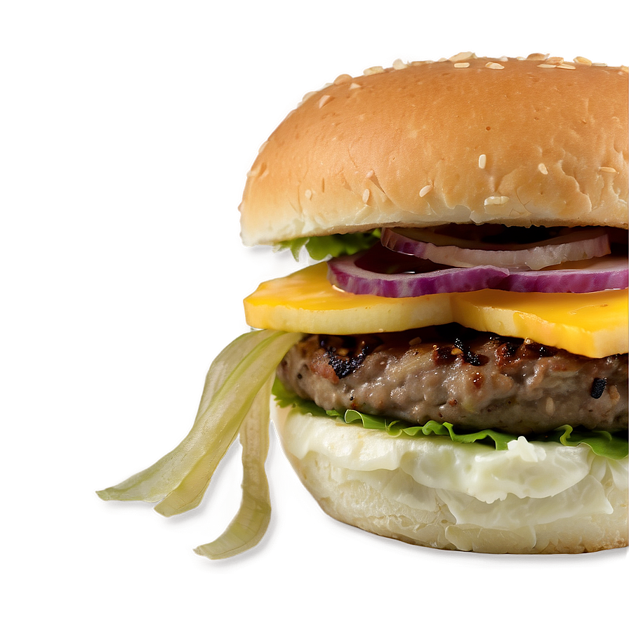 Hamburger With Caramelized Onions Png 41 PNG Image