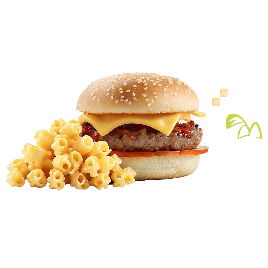 Hamburger With Mac And Cheese Png 05242024 PNG Image