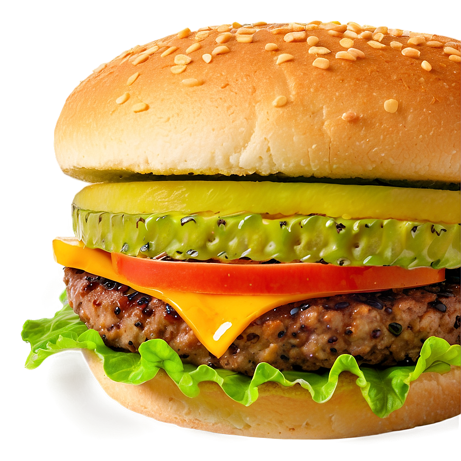 Hamburger With Pickles Png Xlx PNG Image