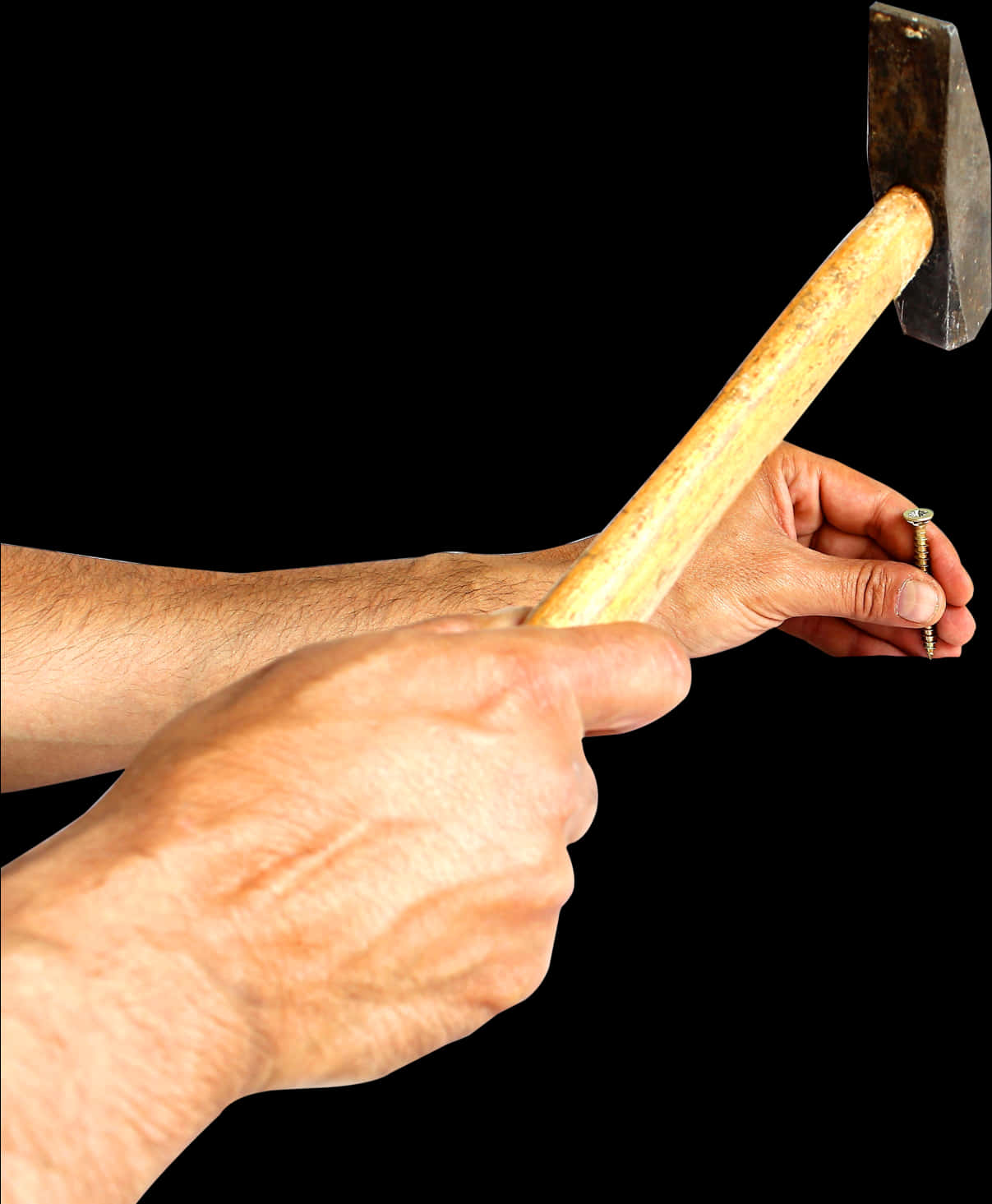 Hammerand Nail Action PNG Image