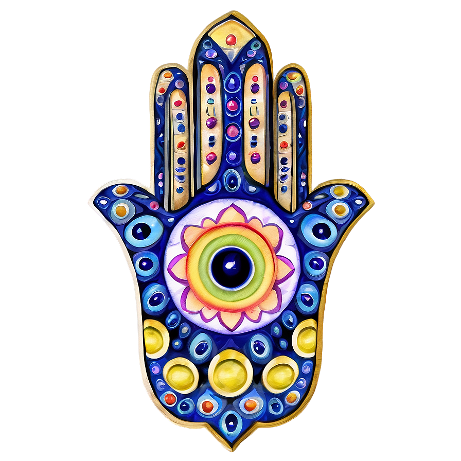 Hamsa Hand Watercolor Png 06252024 PNG Image