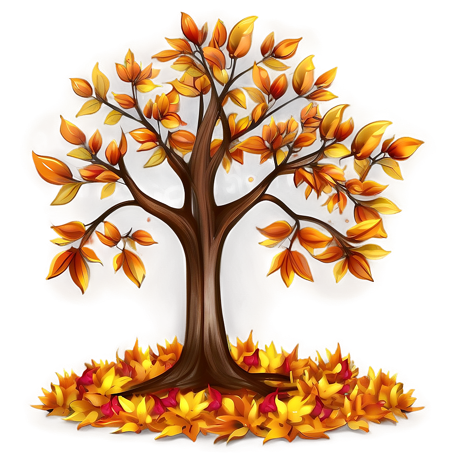 Hand Drawn Autumn Tree Png Tjh PNG Image