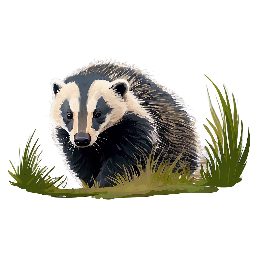 Hand-drawn Badger Sketch Png 06242024 PNG Image