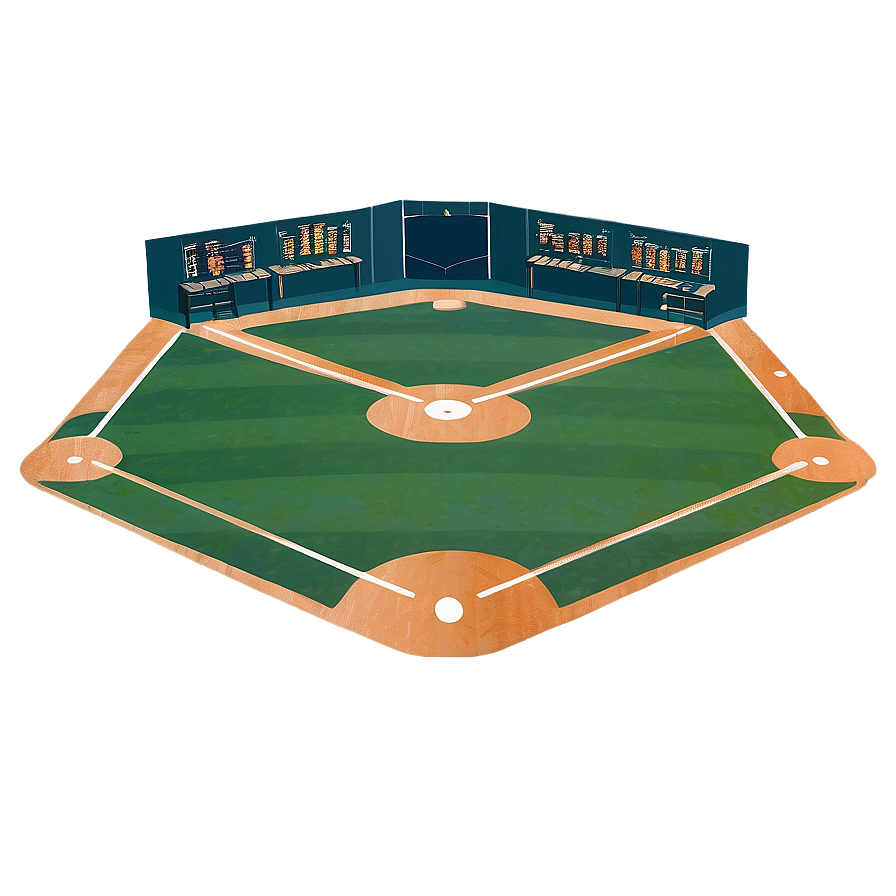 Hand-drawn Baseball Diamond Sketch Png 56 PNG Image