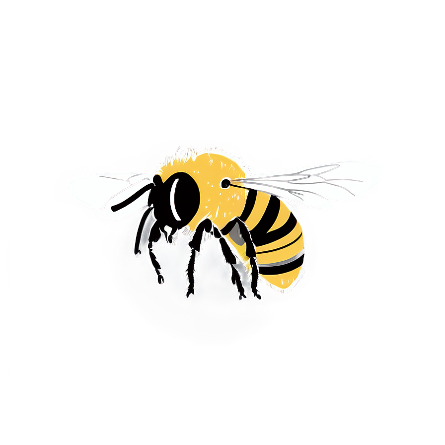 Hand Drawn Bee Png 9 PNG Image