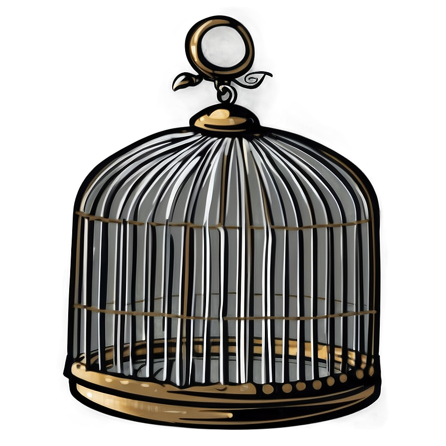 Hand Drawn Bird Cage Png Iin73 PNG Image