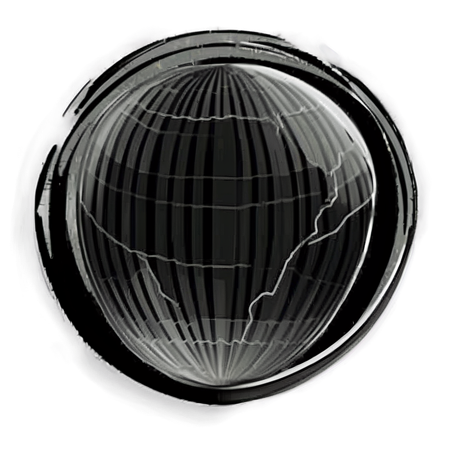 Hand-drawn Black And White Globe Png 47 PNG Image