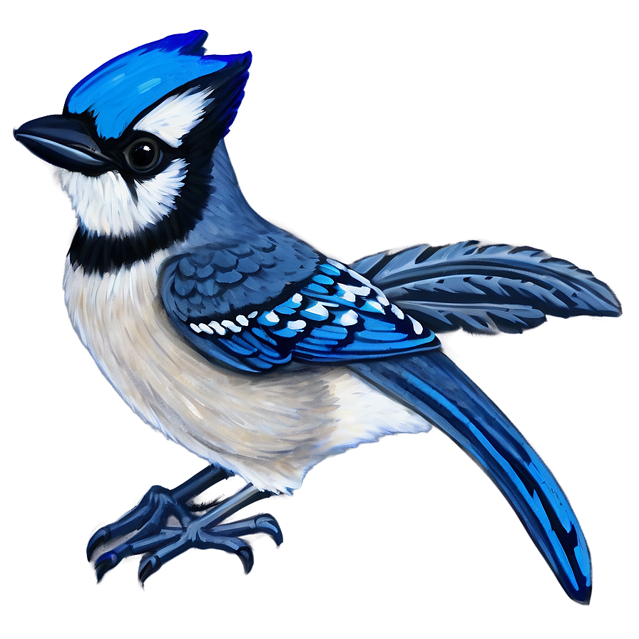 Hand-drawn Blue Jay Png Eln34 PNG Image