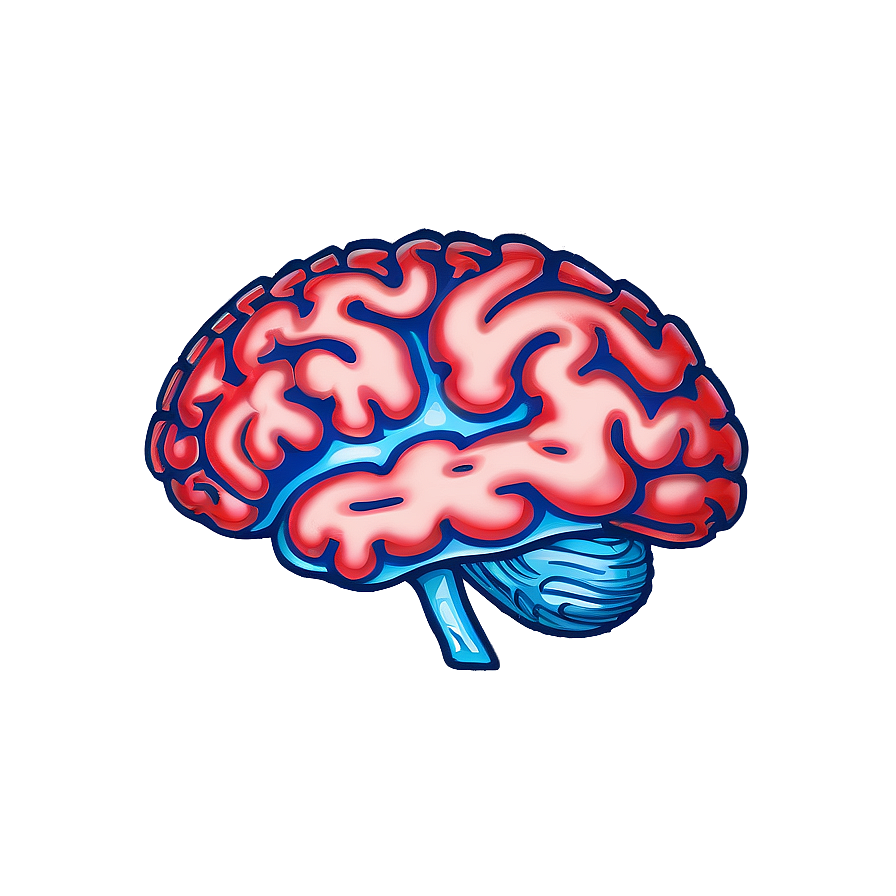 Hand-drawn Brain Outline Png Sfp93 PNG Image