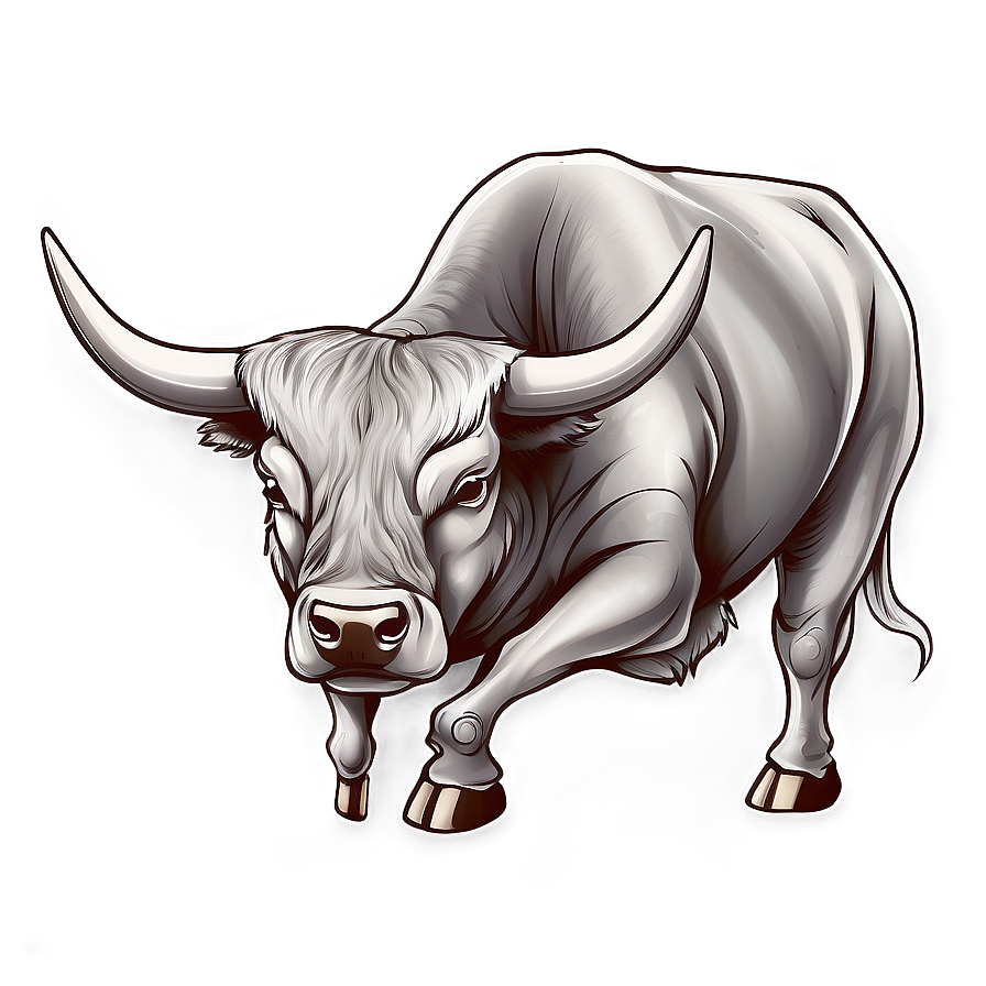 Hand Drawn Bull Sketch Png Dcn PNG Image