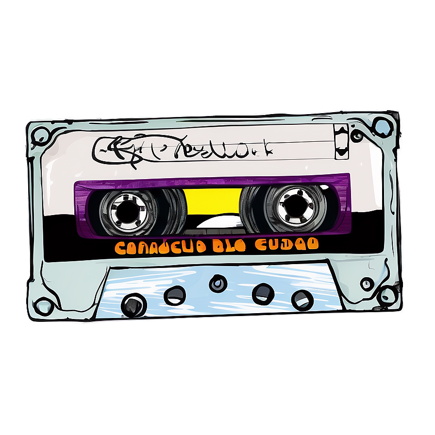 Hand Drawn Cassette Tape Png 05252024 PNG Image