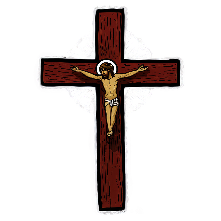 Hand-drawn Catholic Cross Sketch Png 06122024 PNG Image