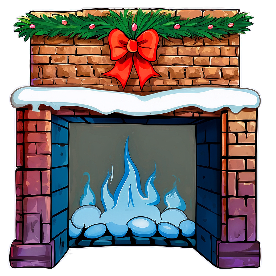 Hand-drawn Christmas Fireplace Png Gun PNG Image