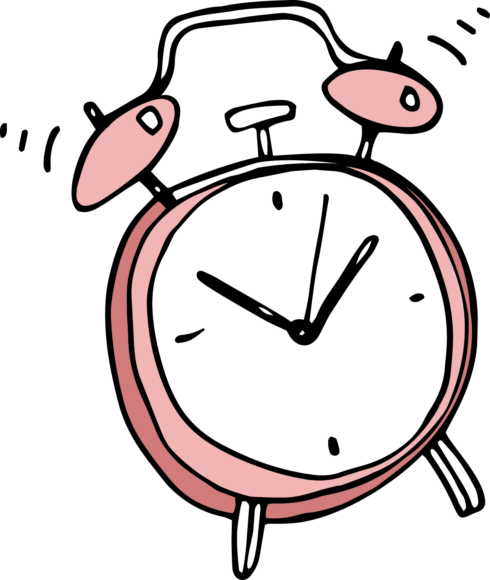 Hand Drawn Classic Alarm Clock PNG Image