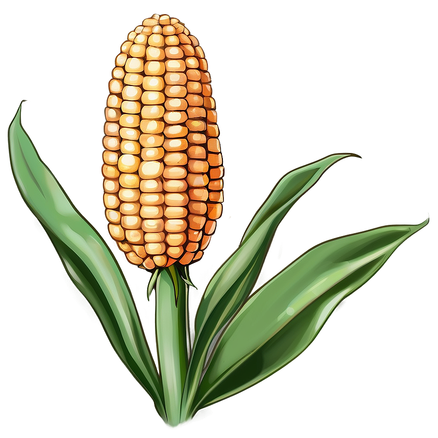 Hand Drawn Corn Stalk Png Fgp95 PNG Image