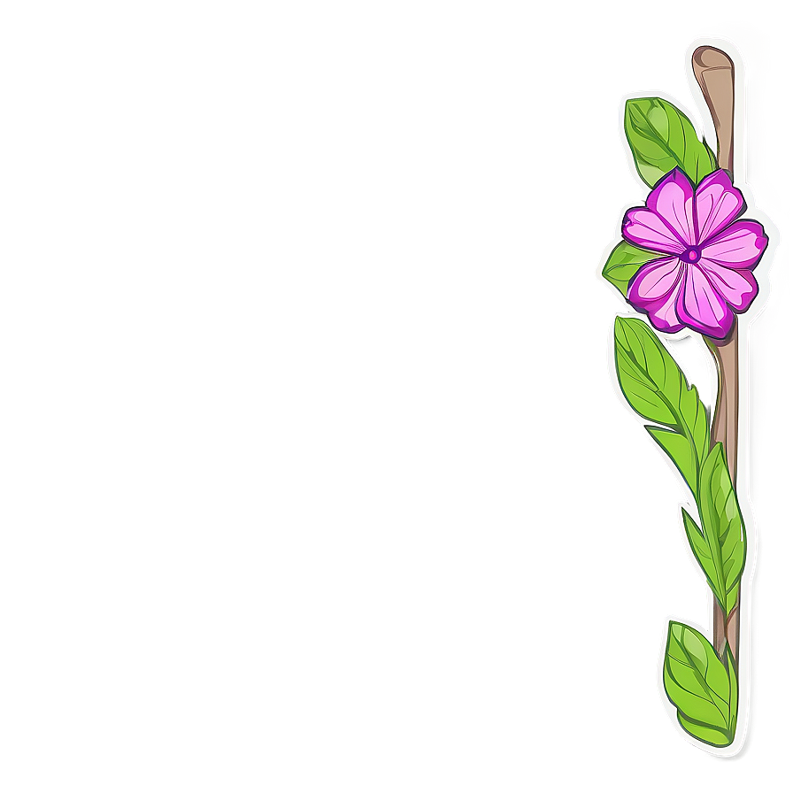 Hand-drawn Corner Flower Png Vfi92 PNG Image