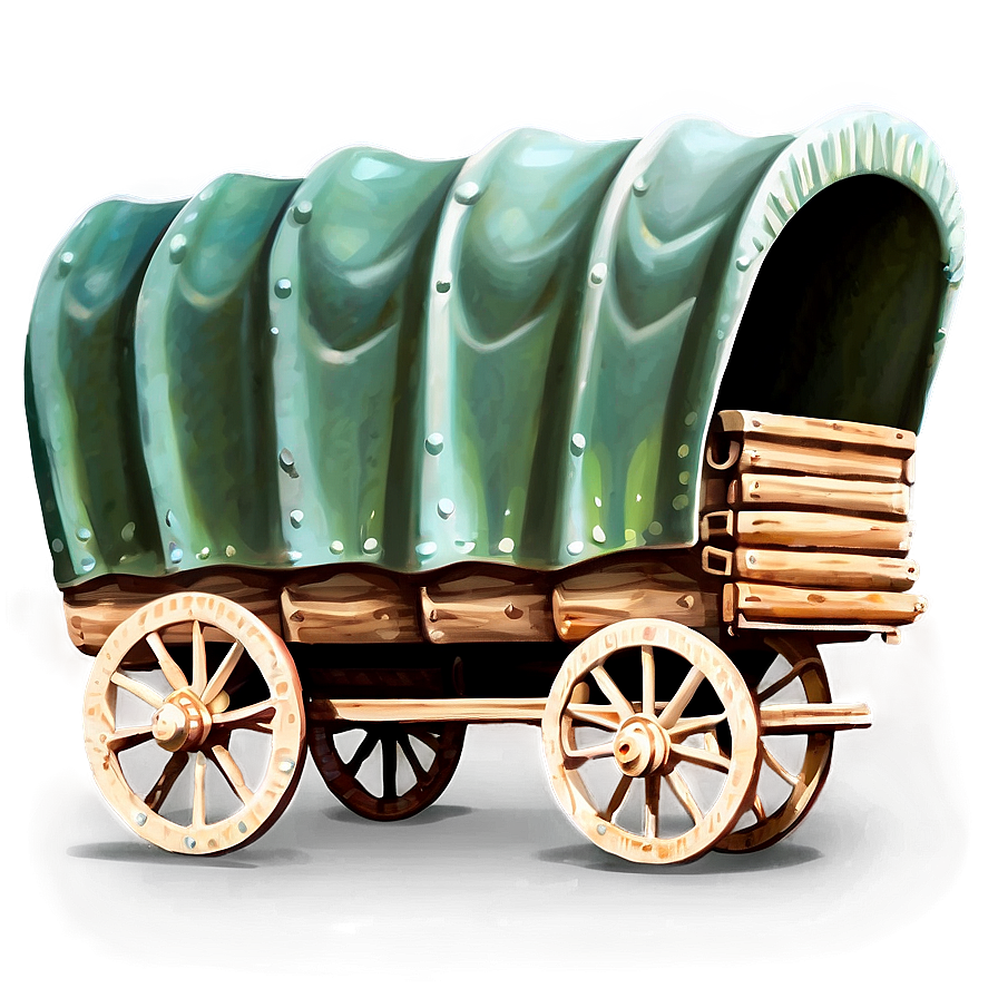 Hand-drawn Covered Wagon Png Dia PNG Image