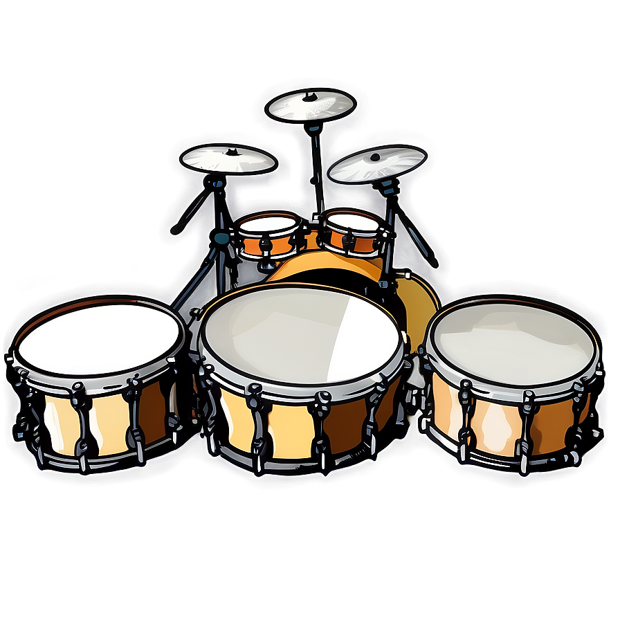 Hand Drawn Drum Kit Png Oul33 PNG Image