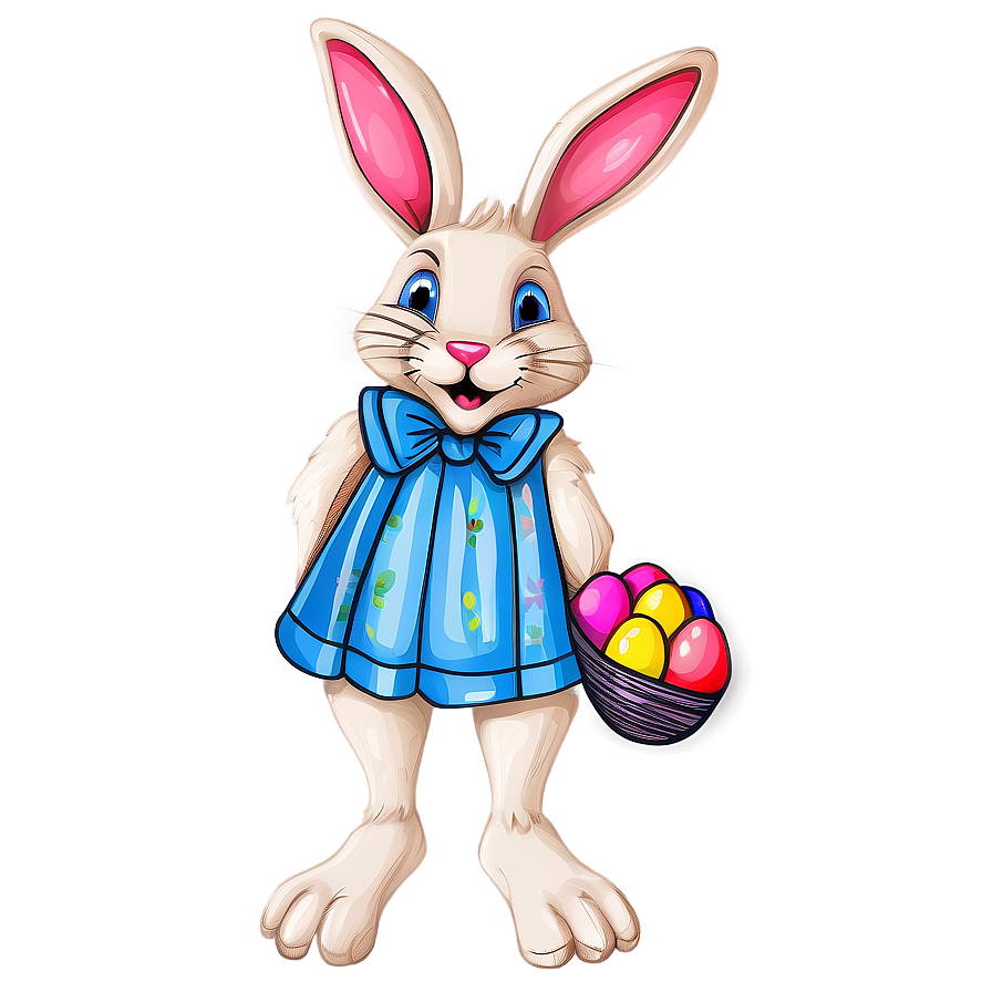 Hand Drawn Easter Bunny Png 64 PNG Image