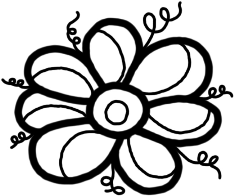 Hand Drawn Flower Doodle.png PNG Image