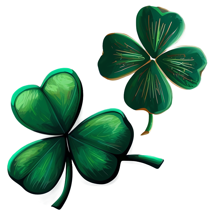 Hand Drawn Four Leaf Clover Png Cwv34 PNG Image