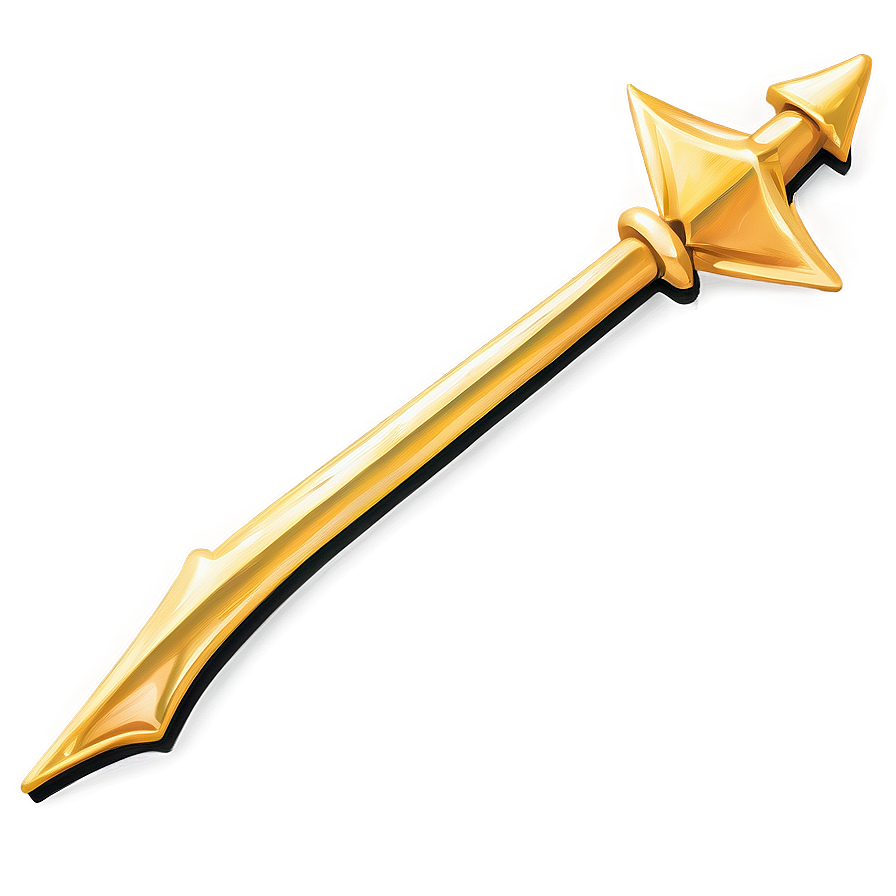 Hand Drawn Gold Arrow Png 06212024 PNG Image