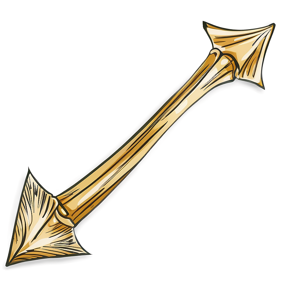 Hand Drawn Gold Arrow Png Ddy62 PNG Image