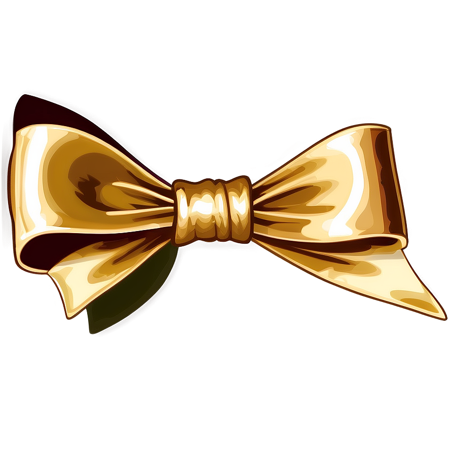 Hand Drawn Gold Bow Png 06272024 PNG Image