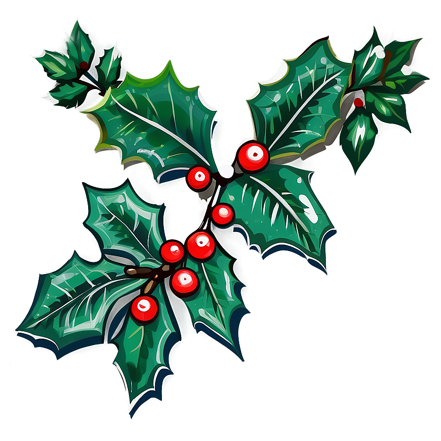 Hand Drawn Holly Png Lev PNG Image