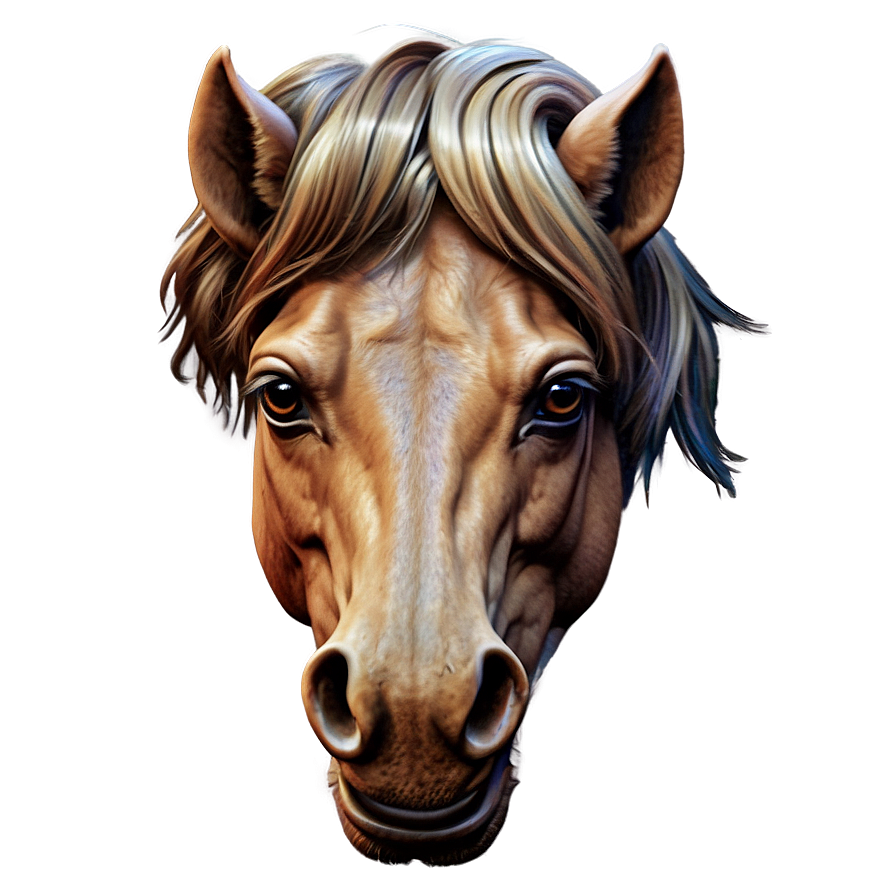 Hand Drawn Horse Head Art Png 22 PNG Image