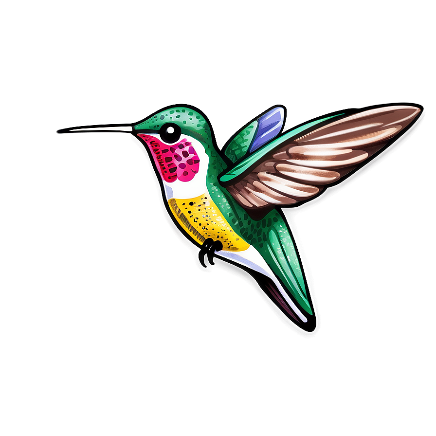 Hand-drawn Hummingbird Png Gka PNG Image