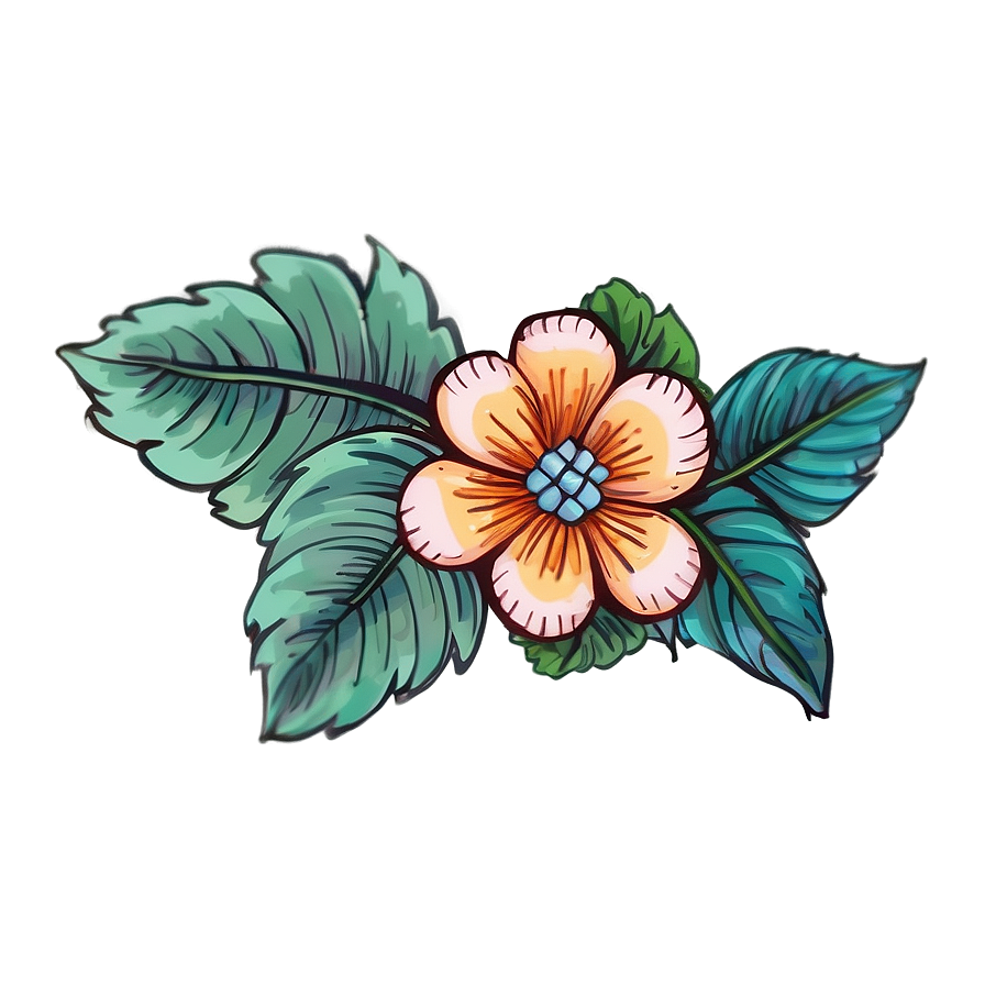 Hand-drawn Indie Flower Art Png 06252024 PNG Image