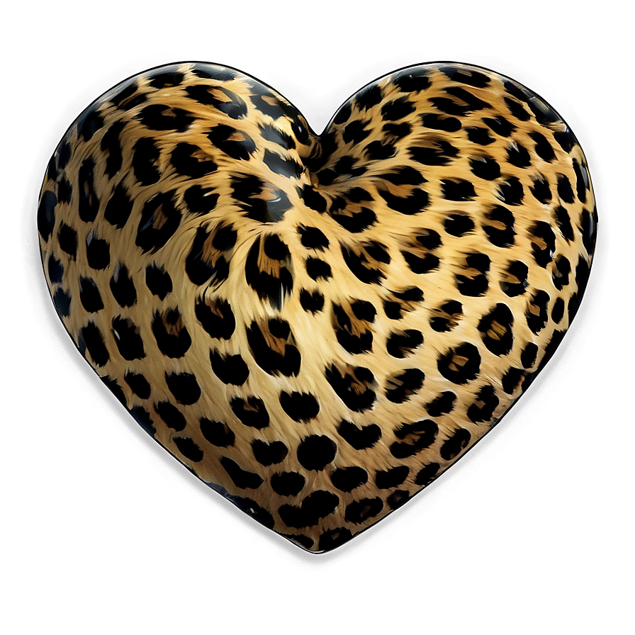 Hand-drawn Leopard Heart Png Upa70 PNG Image