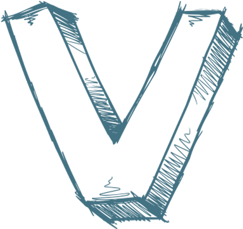 Hand Drawn Letter V Sketch PNG Image