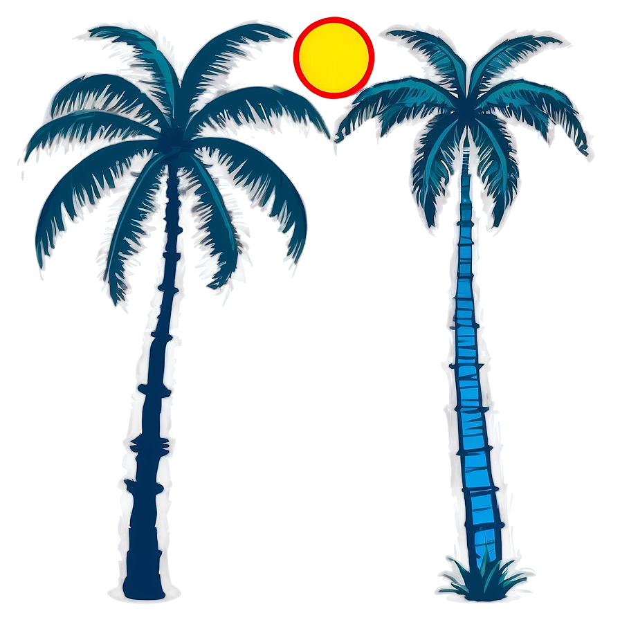 Hand Drawn Palm Tree Silhouette Png 56 PNG Image