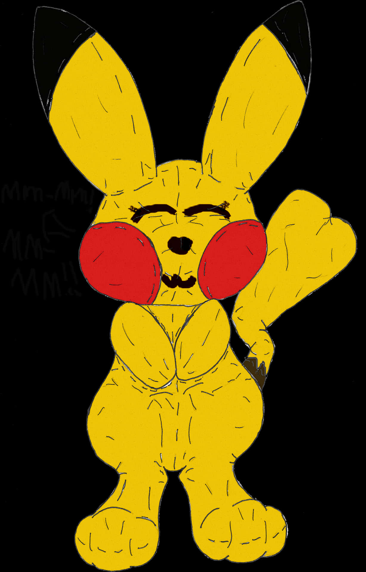 Hand Drawn Pikachu Artwork PNG Image