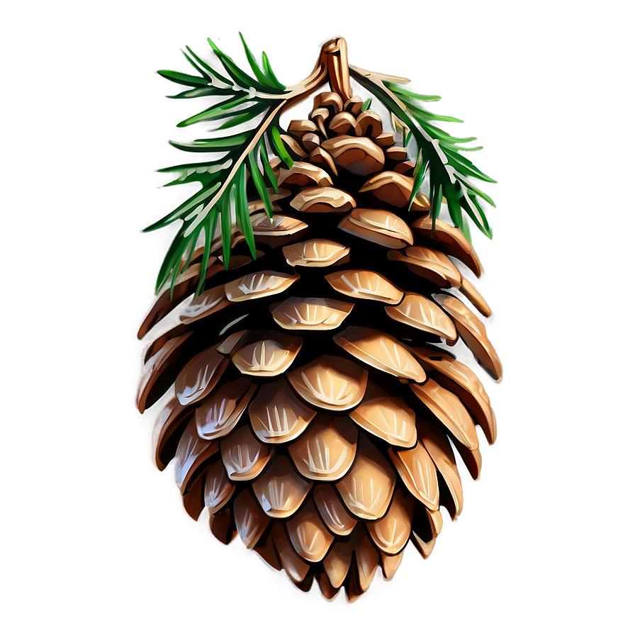 Hand-drawn Pinecone Sketch Png Taa PNG Image