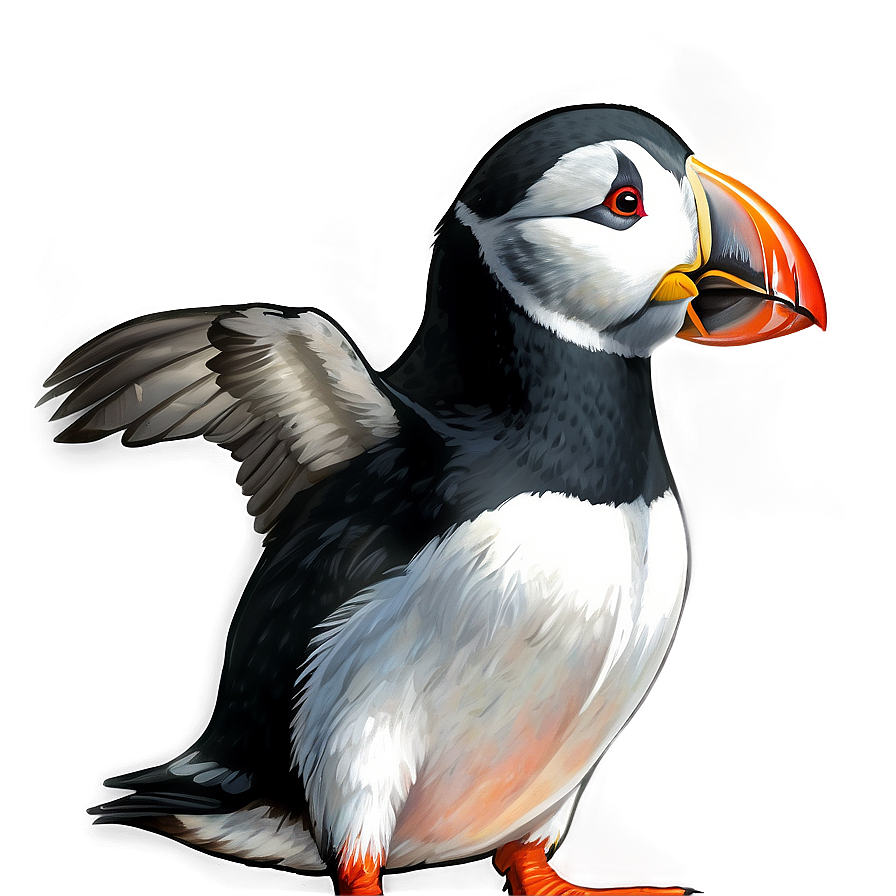 Hand Drawn Puffin Png Quy27 PNG Image