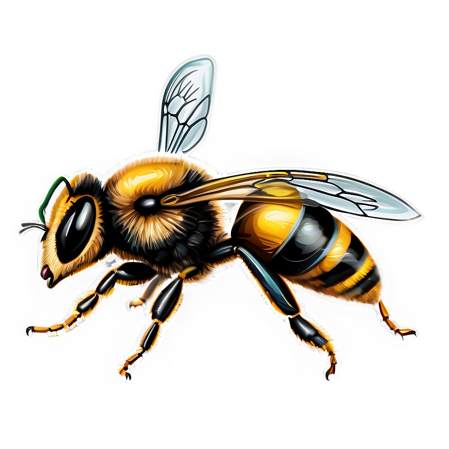 Hand-drawn Queen Bee Sketch Png 2 PNG Image