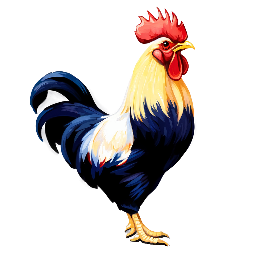 Hand-drawn Rooster Png Eoo5 PNG Image