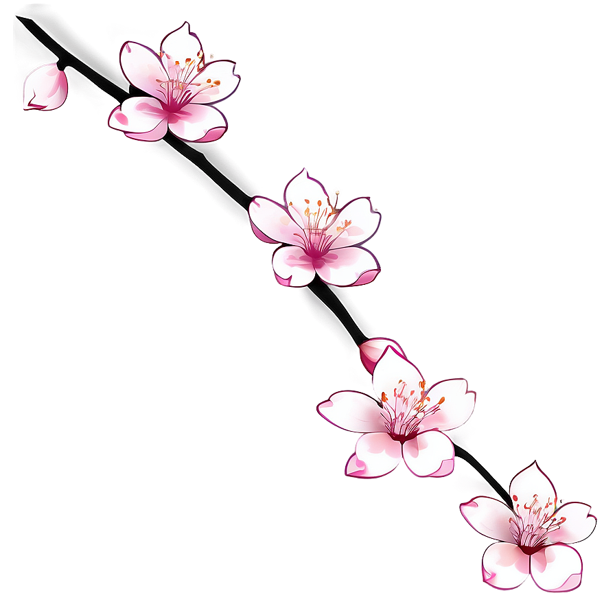 Hand Drawn Sakura Png 3 PNG Image