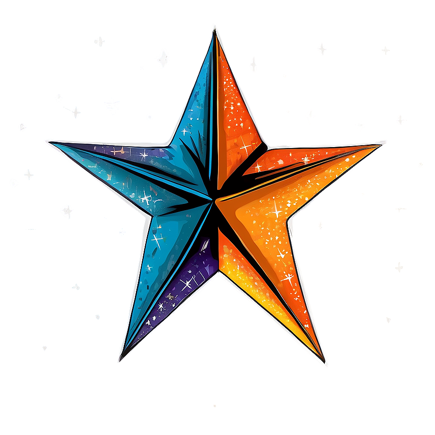 Hand Drawn Star Vector Png Ylc PNG Image