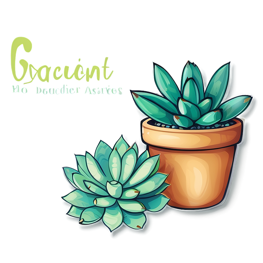 Hand Drawn Succulent Png Clj PNG Image