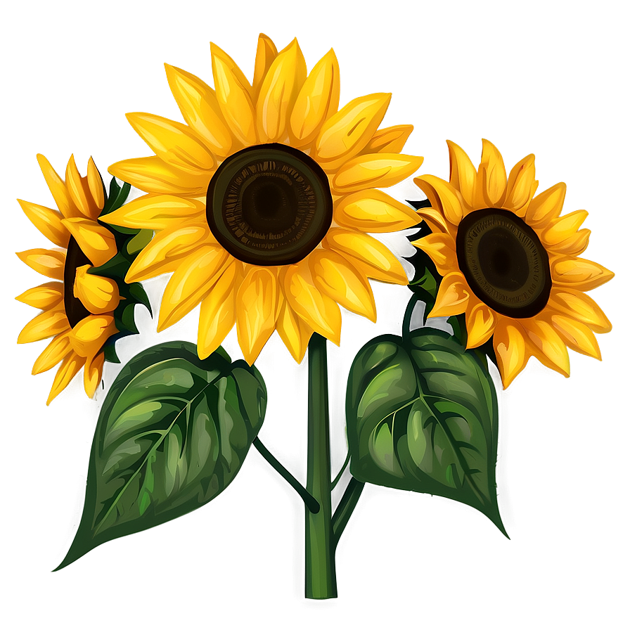 Hand Drawn Sunflower Png Bpn29 PNG Image