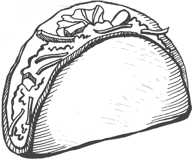 Hand Drawn Taco Sketch.png PNG Image