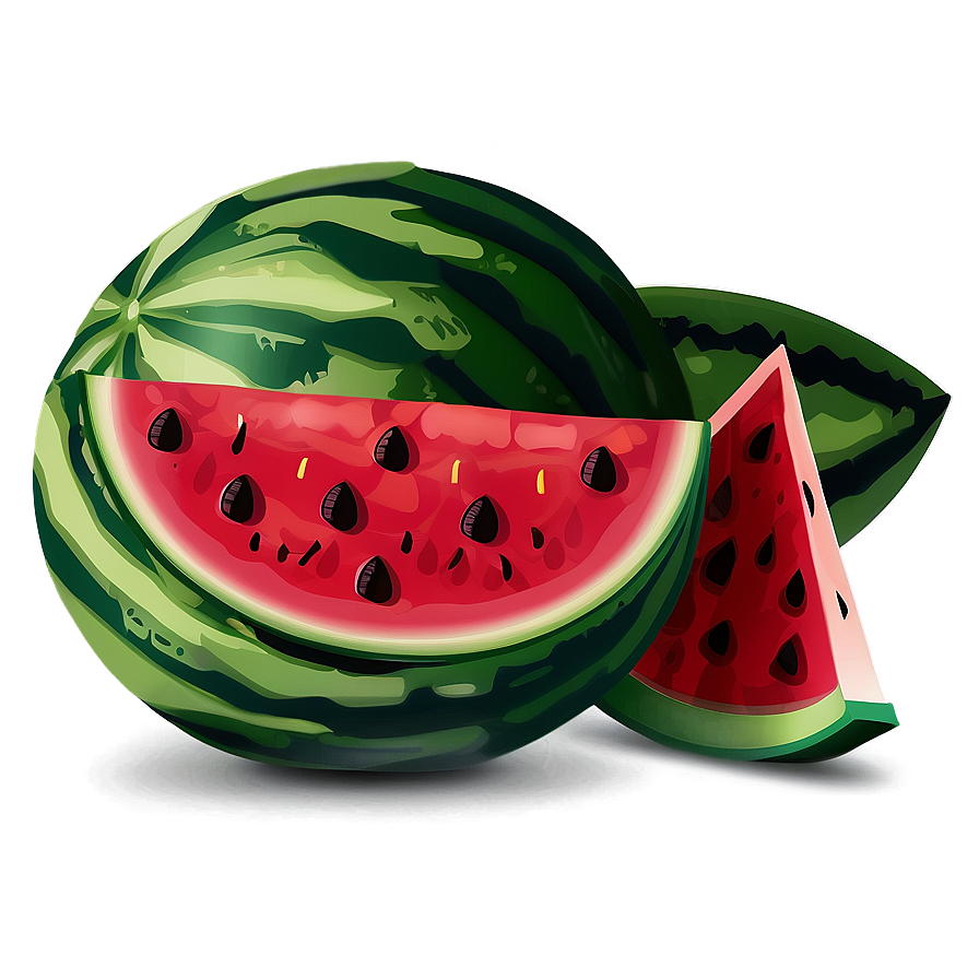 Hand Drawn Watermelon Png Dou PNG Image