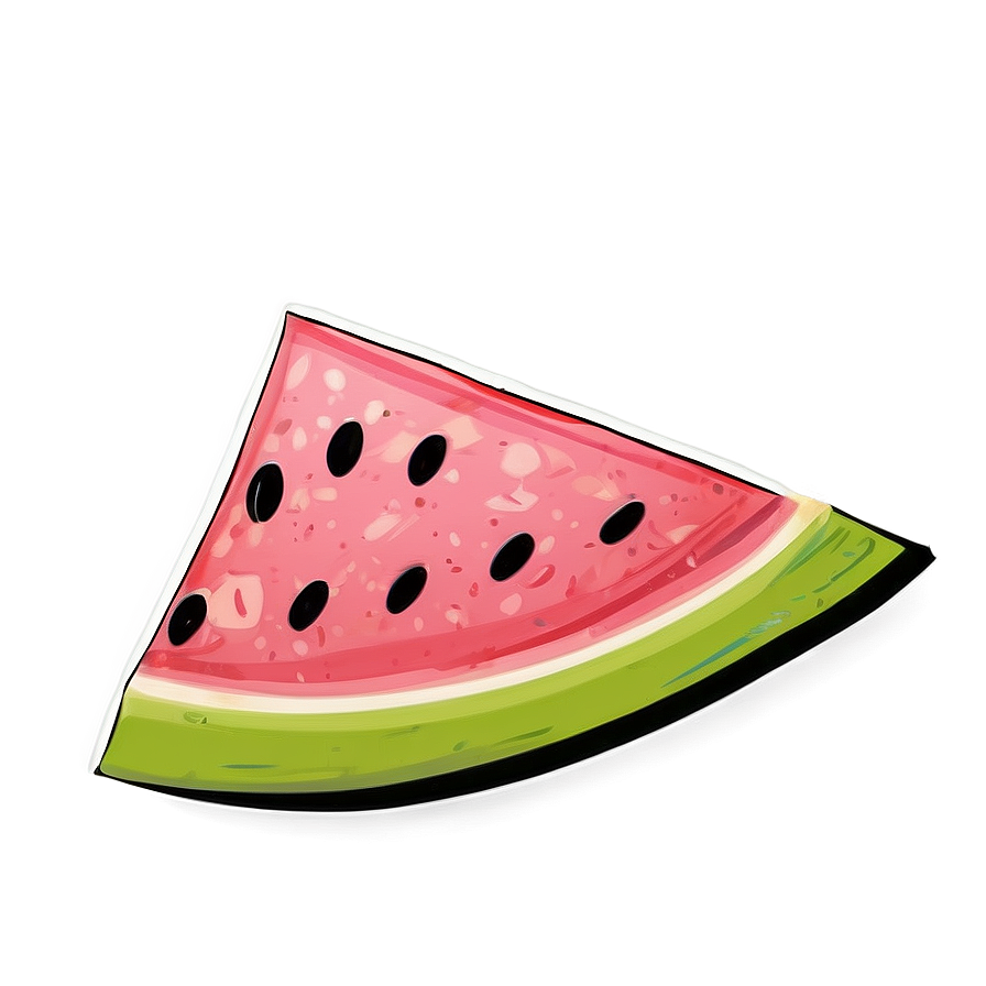 Hand-drawn Watermelon Slice Png 06132024 PNG Image