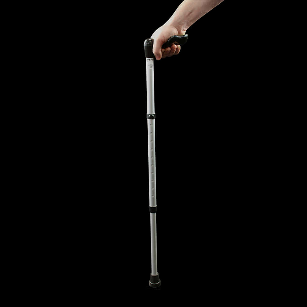 Hand Holding Adjustable Walking Stick PNG Image