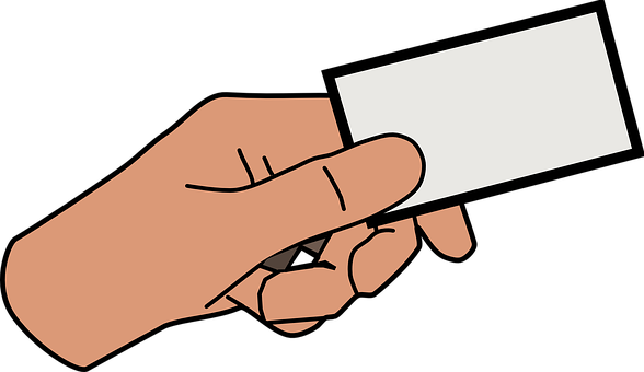 Hand Holding Blank Card PNG Image